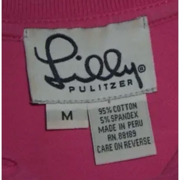 Lilly Pulitzer Polo Shirt Pink Barbie Prep School Mean Girls Preppy Tenniscore M - Picture 6 of 10